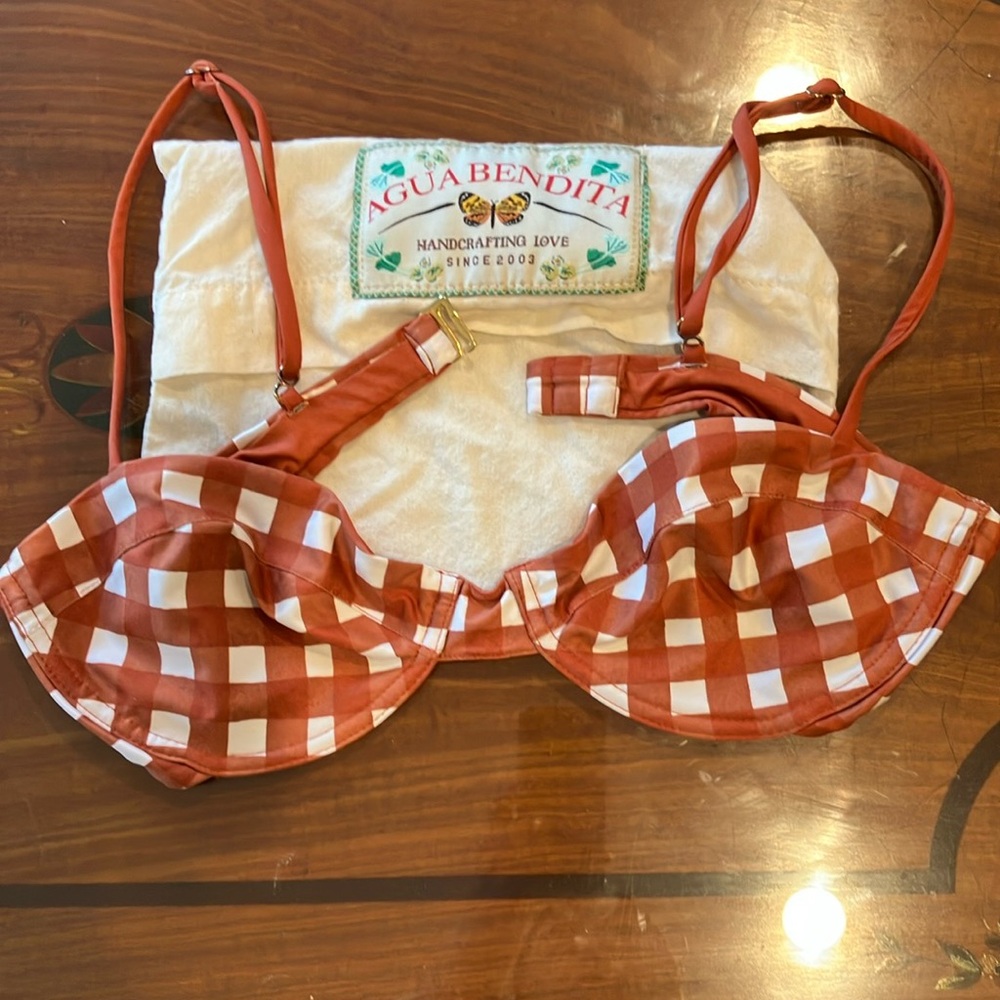 Agua Bendita is Checkered Bikini Top